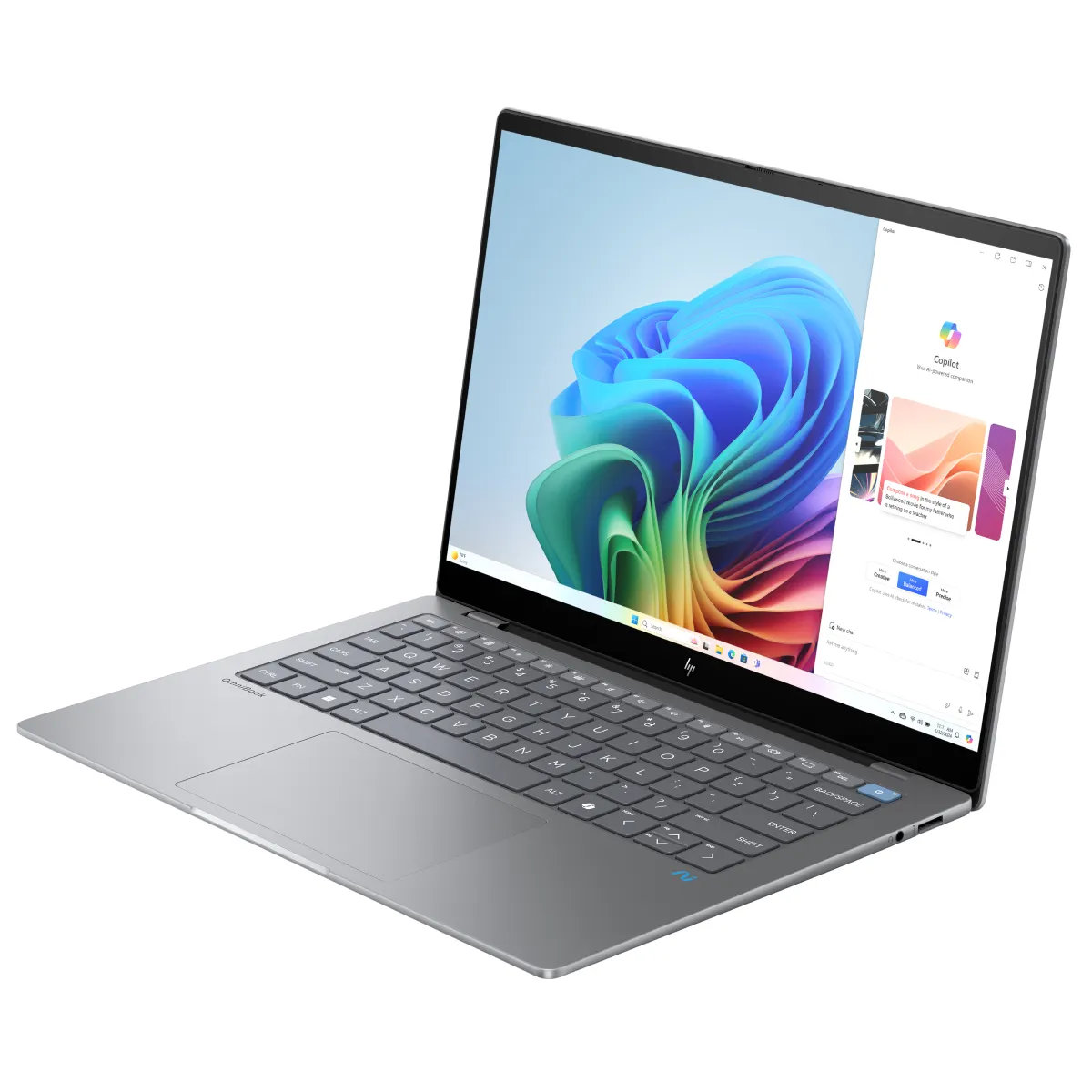 Laptop HP OmniBook X Flip 14-fk0082AU Al R7-350/32GB/1TBSSD/Win11 Home/14"2K Touch/Pen/OfficeH24+M365B/Bạc (BZ7N8PA)