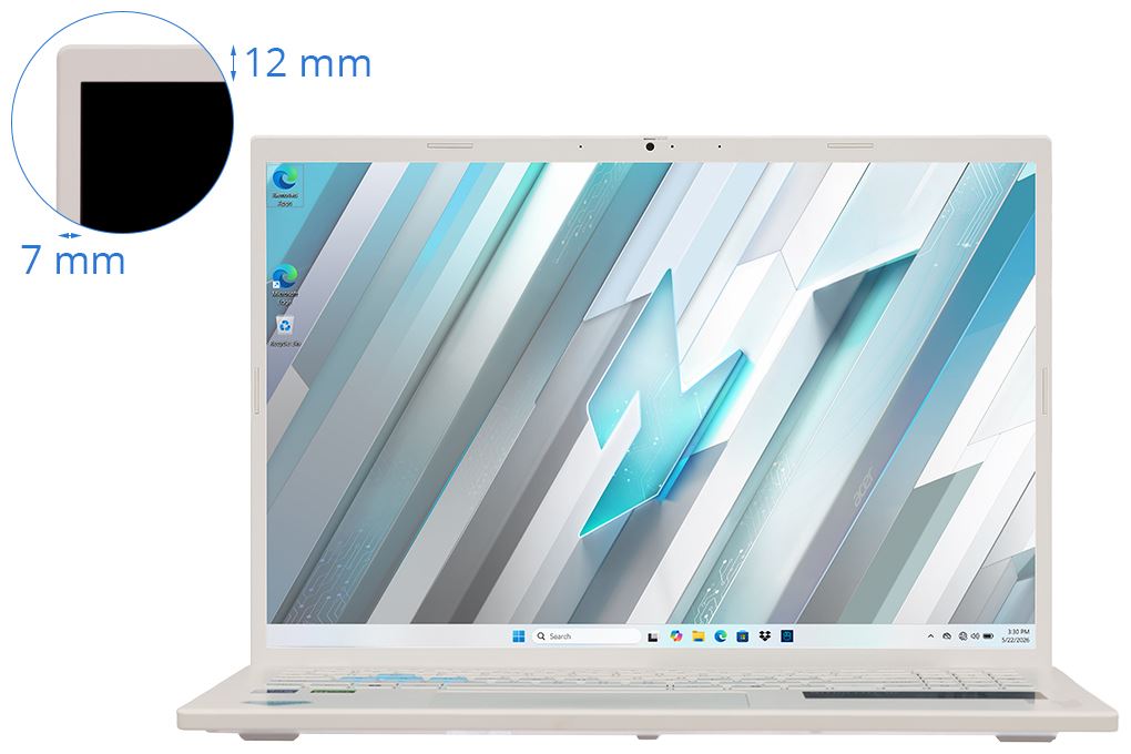 Laptop Acer Gaming Nitro Lite N24H6 (NL16-71G-71FN)(Core i7-13620H, 16GB, 512GB, RTX4050-6GB, W11H, 16.0FHD+, Trắng)