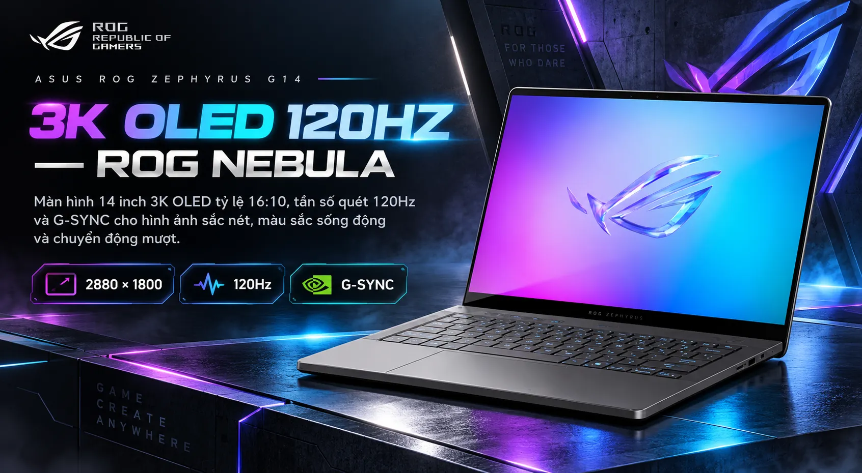 Laptop ASUS ROG Zephyrus G14 (GA403GM-SY201W)(Ryzen AI 9 465, 32GB, 512GB, RTX 5060_8GB, 14.0 3K OLED 120Hz, W11H, Xám)